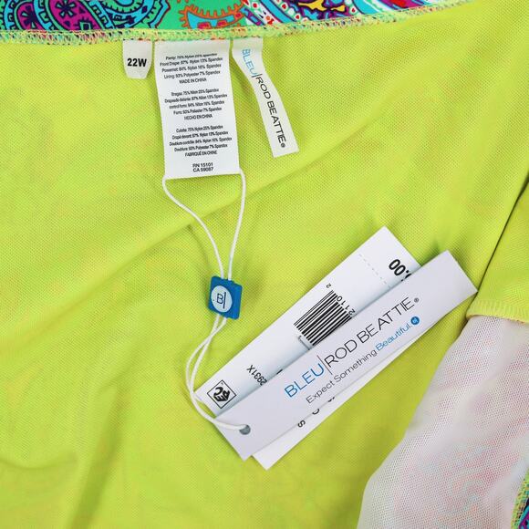 Bleu by Rod Beattie Women Multi Tummy Control High Waist Swim Bottom Size 22W - Picture 4 of 4